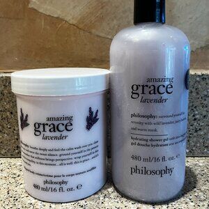 Philosophy Amazing Grace Lavender Jumbo Body Creme and Shower Gel! NEW